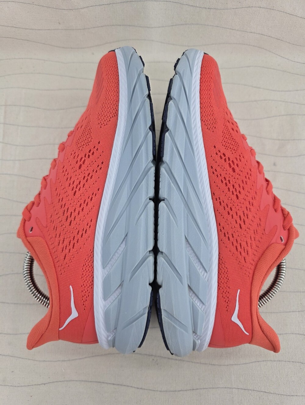 Hoka One One Womens Clifton 7 Coral Gray Running Shoes 1110509 HCWH Size 8 - Picture 7 of 11